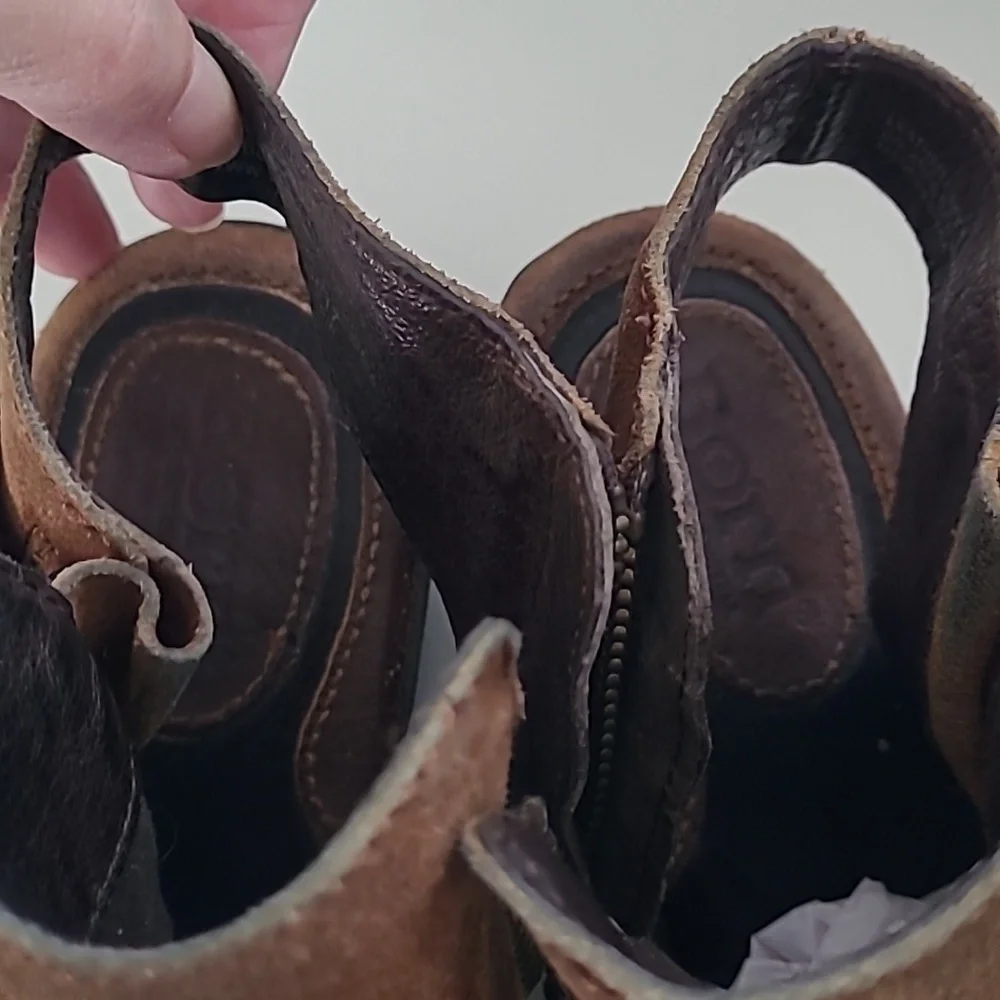 Born Margrit Slingback Suede Booties Women's Size 7 - Picture 13 of 14